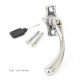 Polished Chrome Pear Drop Lockable Espagnolette Casement Fastener