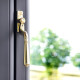 Polished Brass Teardrop Espagnolette Casement Fastener