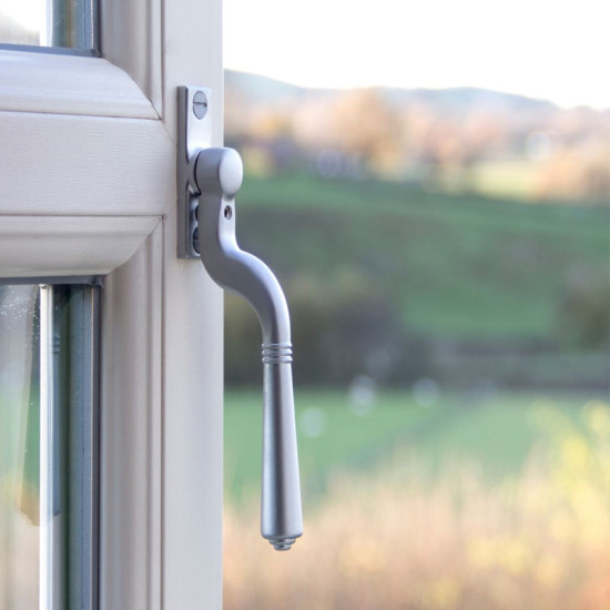 Satin Chrome Teardrop Espagnolette Casement Fastener