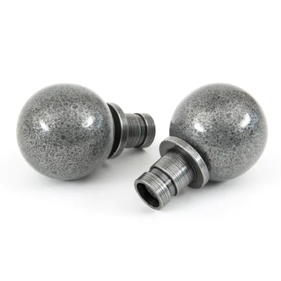 Blacksmith Pewter Patina Ball Curtain Finial