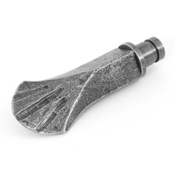 Blacksmith Pewter Patina Shell Curtain Finial