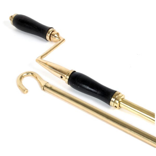 Polished Lacquered Brass Window Winder