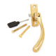 Polished Brass Slim Peardrop Espagnolette Casement Fastener
