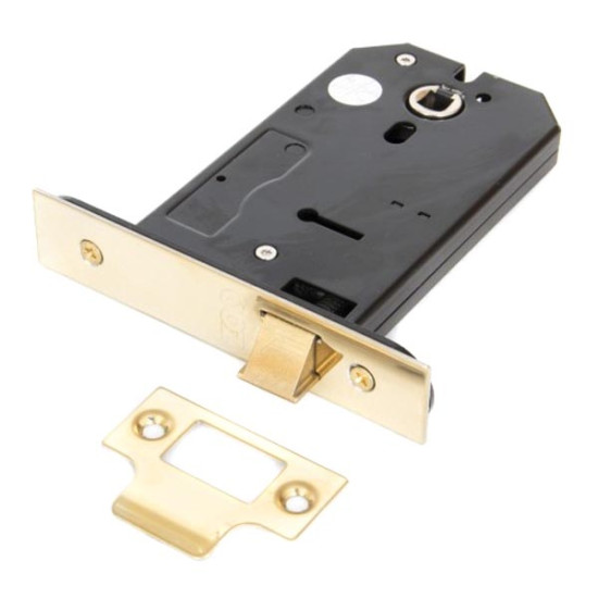 3 Lever Horizontal Sash Lock - Brass Finish