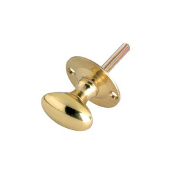 Oval Rack Bolt Thumb Turn - Polished Brass