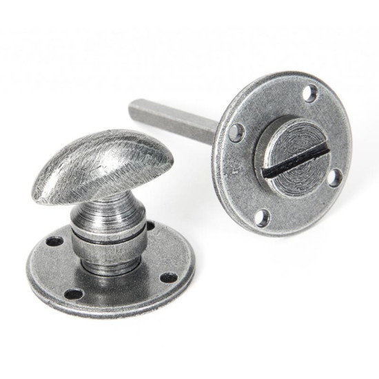 Blacksmith Pewter Patina Rustic Bathroom Thumbturn