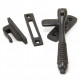 Locking Reeded Casement Fastener - Aged Bronze