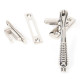 Locking Reeded Casement Fastener - Polished Nickel