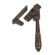 Night Vent Locking Reeded Casement Fastener - Aged Bronze