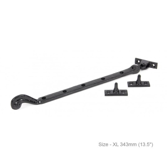 Black Rosehead Casement Stay