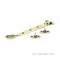 Aged Brass Reeded Casement Stay