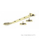 Aged Brass Reeded Casement Stay