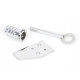 Polished Chrome Key Flush Stop For a Sash Window