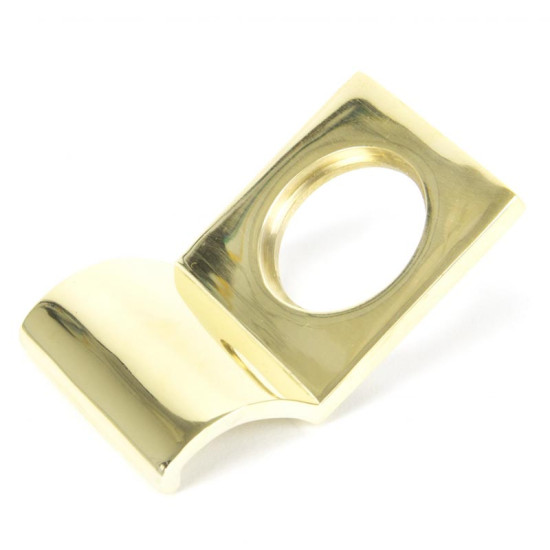 Rustic Cylinder Latch Cover - Polished Brass