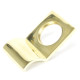 Rustic Cylinder Latch Cover - Polished Brass