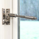 Night Vent Locking Reeded Casement Fastener - Polished Chrome