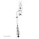 Reeded Espagnolette Casement Fastener - Polished Chrome