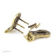 Period Euro Door Pull with Back-To-Back Fixings - Aged Brass