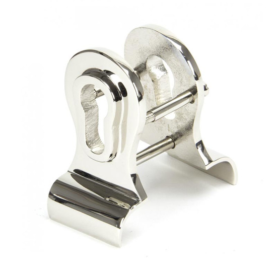 Period Euro Door Pull with Back-To-Back Fixings - Polished Nickel