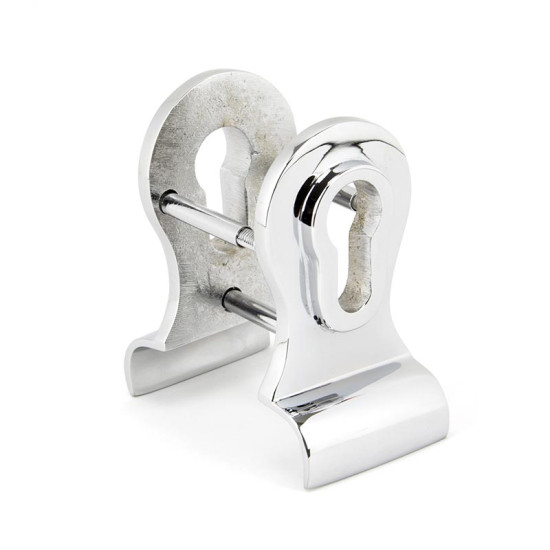Period Euro Door Pull with Back-To-Back Fixings - Polished Chrome