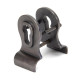 Period Euro Door Pull with Back-To-Back Fixings - Aged Bronze