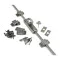 Blacksmith Pewter Patina Cremone Bolt - Locking