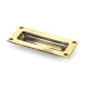 Period Flush Pull Handle - Aged Brass