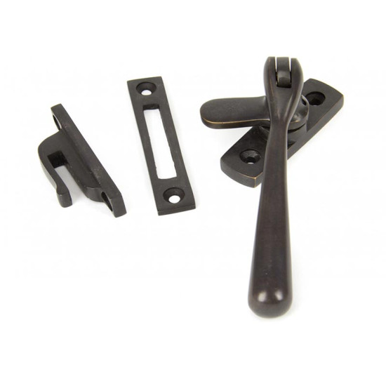 Locking Newbury Casement Fastener - Aged Bronze