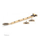 Polished Bronze Reeded Casement Stay