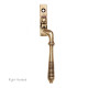 Reeded Espagnolette Casement Fastener - Polished Bronze
