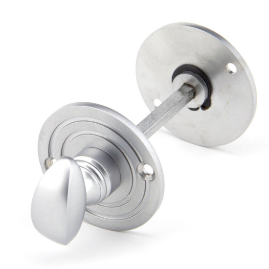 Satin Chrome Round Bathroom Thumbturn