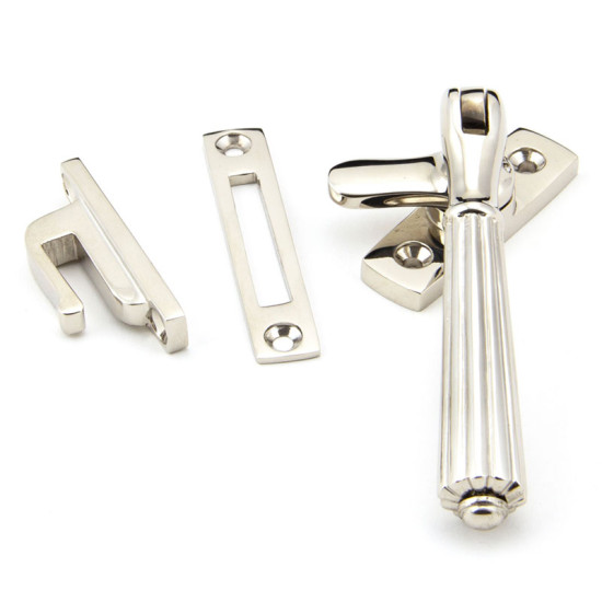 Locking Hinton Casement Fastener - Polished Nickel