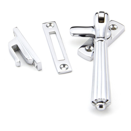 Locking Hinton Casement Fastener - Polished Chrome