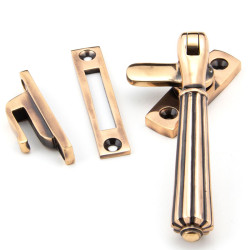 Locking Hinton Casement Fastener - Polished Bronze