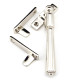 Locking Night Vent Hinton Casement Fastener - Polished Nickel