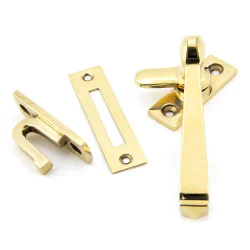 Locking Period Avon Casement Fastener - Aged Brass