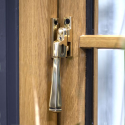 Night Vent Period Avon Lockable Casement Fastener - Aged Brass