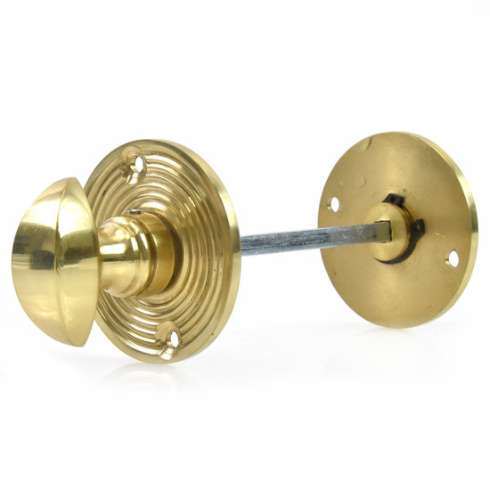 Polished Brass Beehive Bathroom Thumbturn