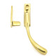 Locking Night Vent Peardrop Casement Fastener - Polished Brass