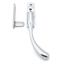 Locking Night Vent Peardrop Casement Fastener - Polished Chrome