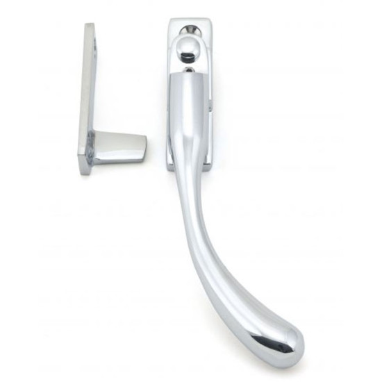 Locking Night Vent Peardrop Casement Fastener - Polished Chrome