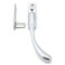 Locking Night Vent Peardrop Casement Fastener - Polished Chrome