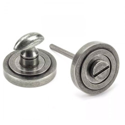 Blacksmith Pewter Patina Art Deco Bathroom Thumbturn