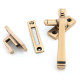 Locking Period Avon Casement Fastener - Polished Bronze
