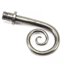 Blacksmith Pewter Patina Monkeytail Curtain Finial