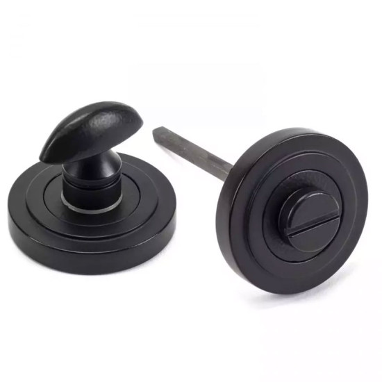 Matt Black Art Deco Bathroom Thumbturn