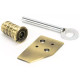 Aged Brass Key Flush Stop For a Sash Window