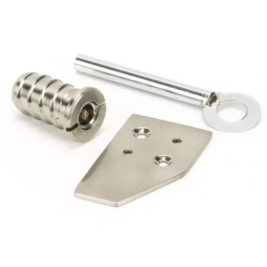 Polished Nickel Key Flush Stop For a Sash Window