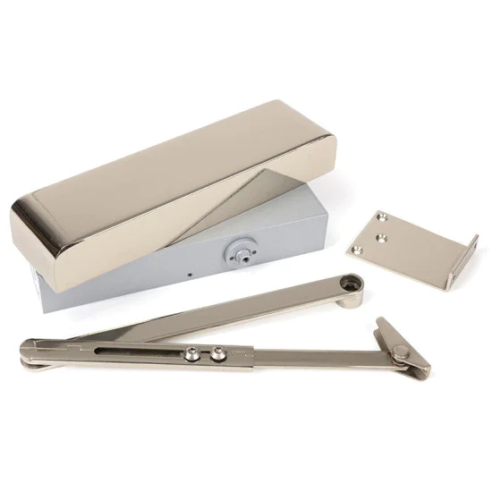 Polished Nickel Heavy Duty Door Closer and Cover