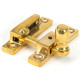 Narrow Mushroom Quadrant Fastener - Polished Brass